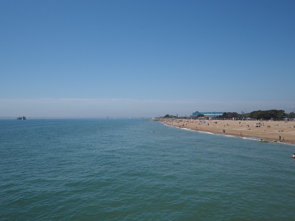 View of beach from South Parade Pier, Southsea